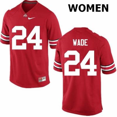 Women's Ohio State Buckeyes #24 Shaun Wade Red Nike NCAA College Football Jersey Super Deals BWA3344IG